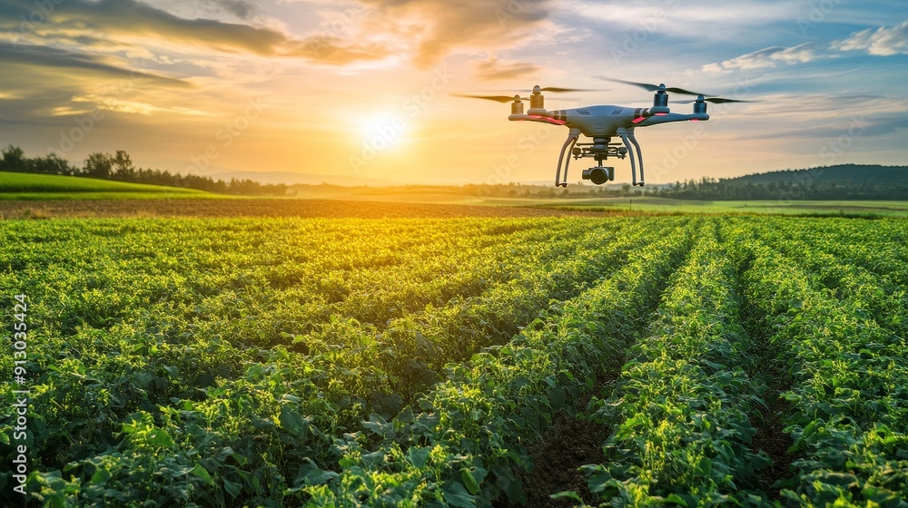 Smart agriculture with drone and sensors, Society, Illustrating the impact of technology on modern farming Smart agriculture with drone and sensors, Society, Illustrating the impact of technology on modern farming