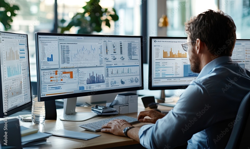 Modern Office with Automated Data Cleaning and Validation in Action Modern Office with Automated Data Cleaning and Validation in Action