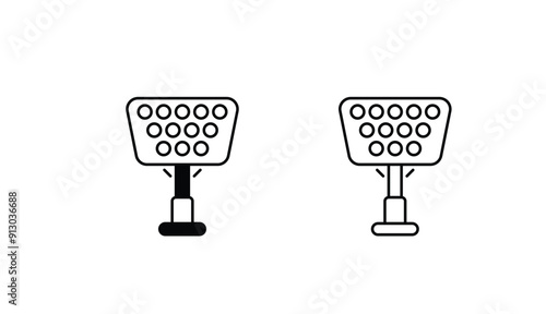 Stadium Lights icon design with white background stock illustration