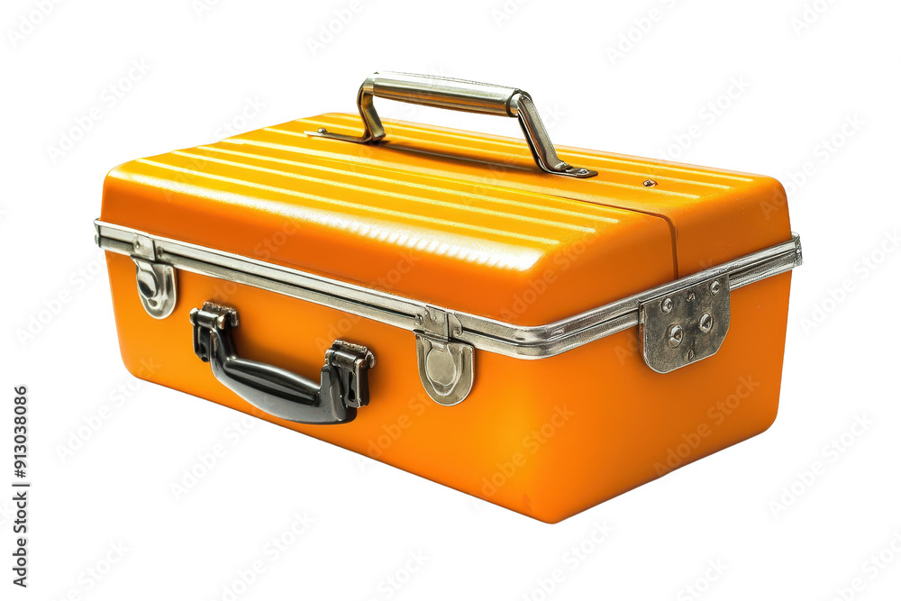 Vibrant orange toolbox with a sleek design and sturdy handle, perfect for organizing tools and enhancing workspace aesthetics. Vibrant orange toolbox with a sleek design and sturdy handle, perfect for organizing tools and enhancing workspace aesthetics.