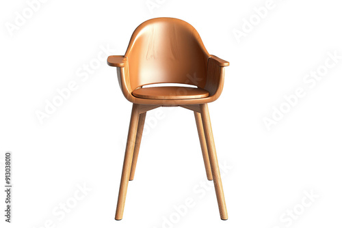 Modern wooden chair with a sleek design, perfect for contemporary interiors and stylish decor enhancement.