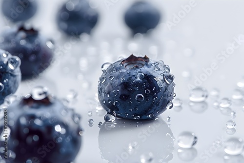 blueberries in a glass