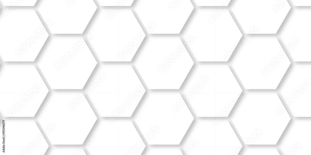 Abstract hexagonal futuristic geometric backdrop White 3d embossed creative hexagon, honeycomb white hexagon concept design abstract technology vector background, or wallpaper. Abstract hexagonal futuristic geometric backdrop White 3d embossed creative hexagon, honeycomb white hexagon concept design abstract technology vector background, or wallpaper.