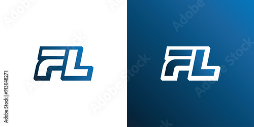 Letter FL Logo Design Vector