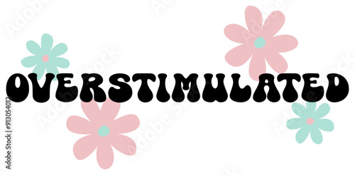 Overstimulated | Mental Health | Cute Vector