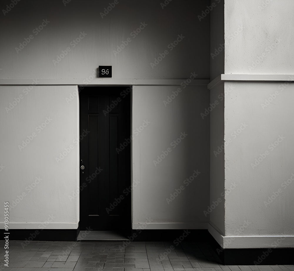 white door and old house AI generative white door and old house AI generative