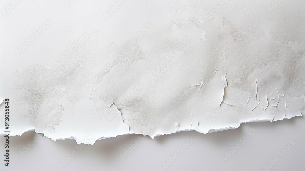 Subtle uneven texture with torn edges white surface Subtle uneven texture with torn edges white surface