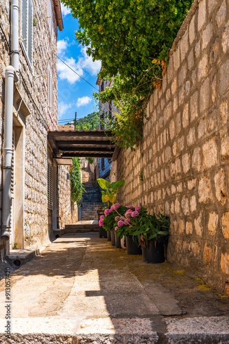 Lopud - one of the Elaphiti Islands near Dubrovnik. Summer in Croatia photo