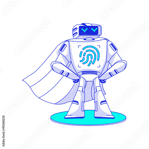 Artificial intelligence robot guarding personal data