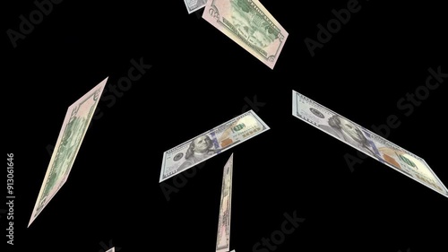 Money falling | 4k Alpha