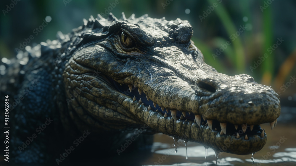 Fototapeta premium alligator in the zoo