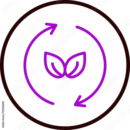 Reuse Vector Line Purple Circle Black