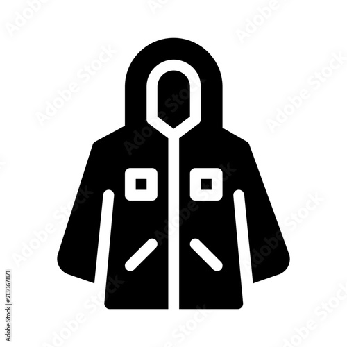raincoat glyph icon
