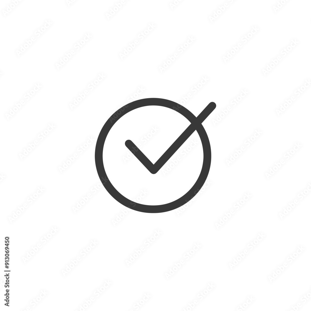 Black and White Checkmark Icon in a Circle Black and White Checkmark Icon in a Circle