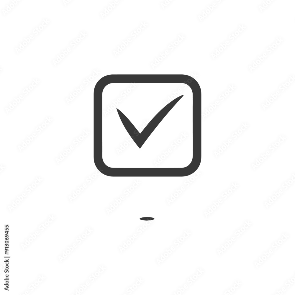 Black and White Checkmark in a Square Black and White Checkmark in a Square