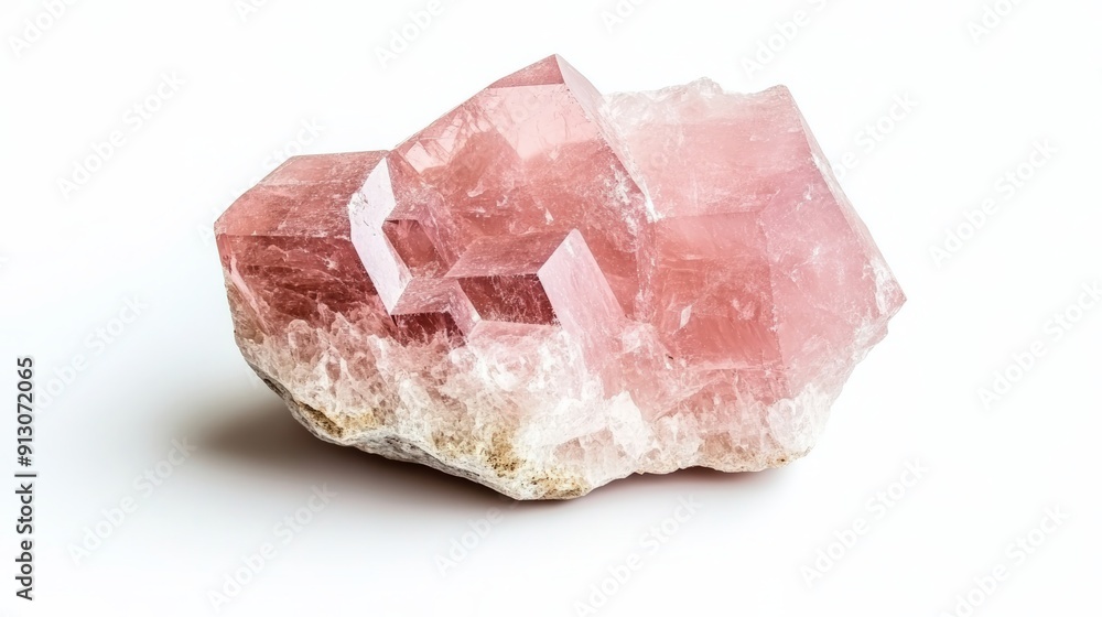 Gorgeous Portrait of a Polished Rose Quartz Stone - Healing Crystal Meditation Decor Item Gorgeous Portrait of a Polished Rose Quartz Stone - Healing Crystal Meditation Decor Item