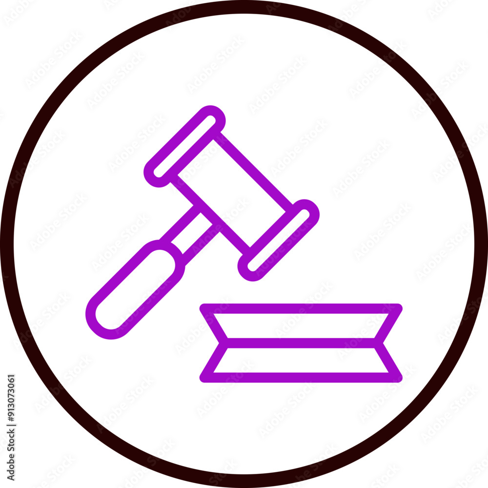 Law Vector Line Purple Circle Black Law Vector Line Purple Circle Black