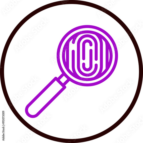 Investigation Vector Line Purple Circle Black