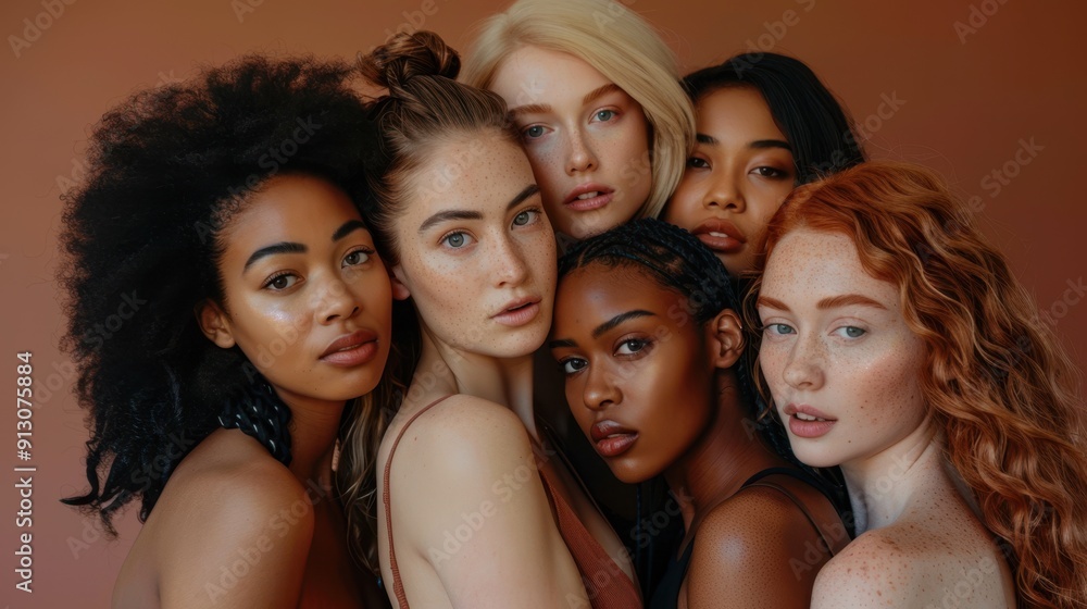 Fototapeta premium A group of diverse models