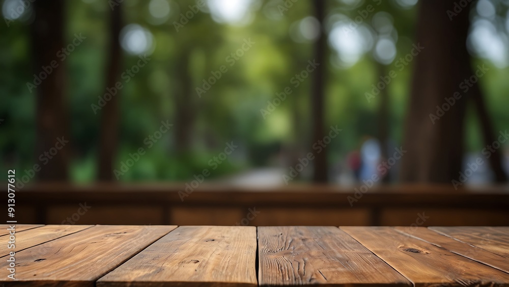 Abstract empty wooden desk table copy space For Product Disply with Restsurant Background Abstract empty wooden desk table copy space For Product Disply with Restsurant Background