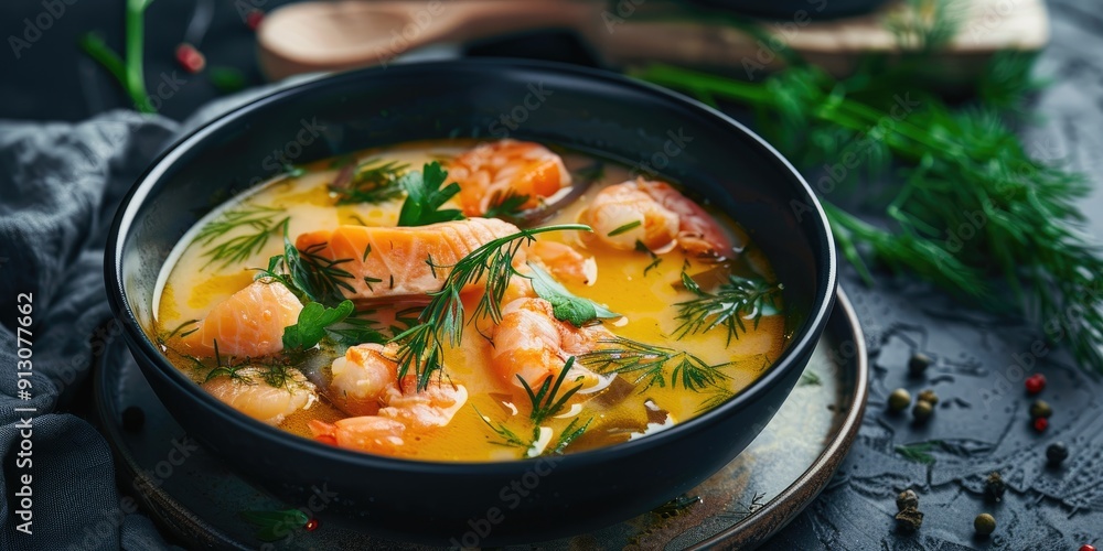 Classic Finnish fish soup with dill Classic Finnish fish soup with dill