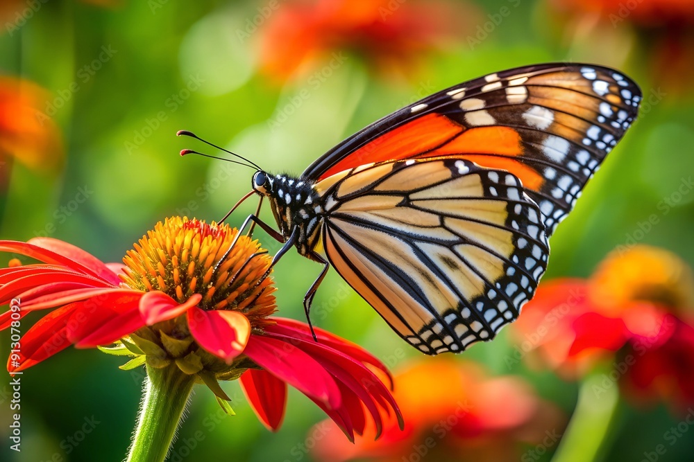 monarch butterfly on flower monarch butterfly on flower