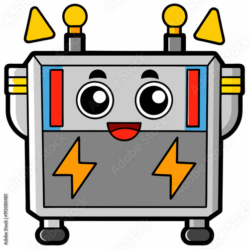 An electric furnace transformer art vector