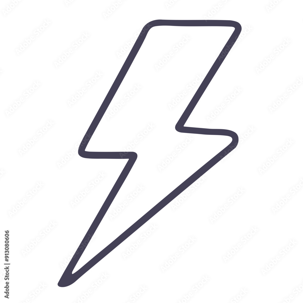 A black lightning bolt icon on a white background A black lightning bolt icon on a white background