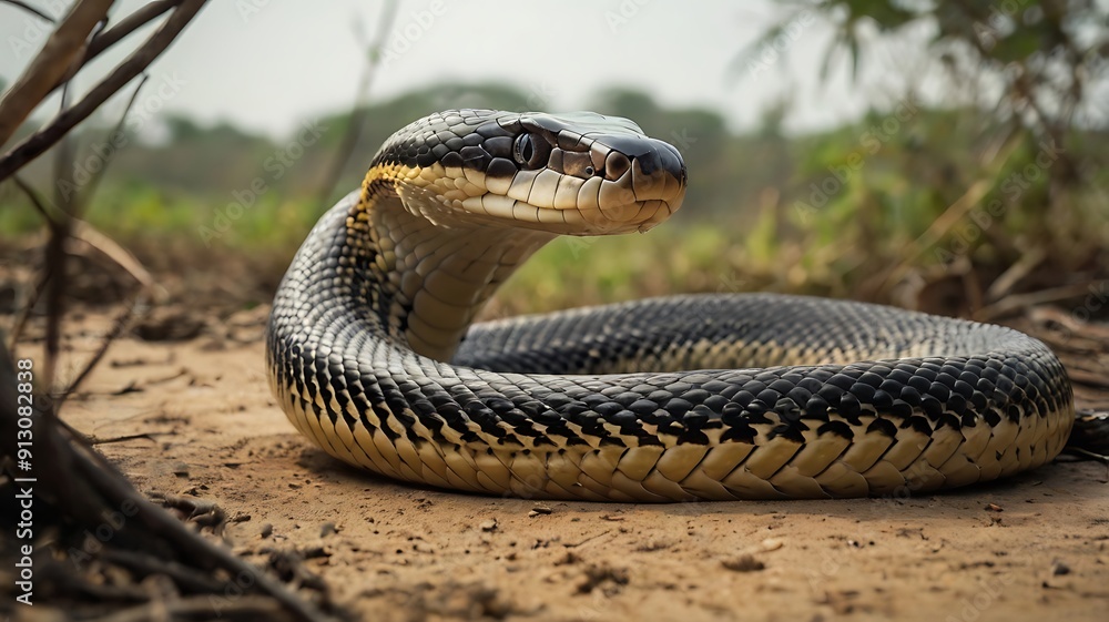 Fototapeta premium king cobra image.
