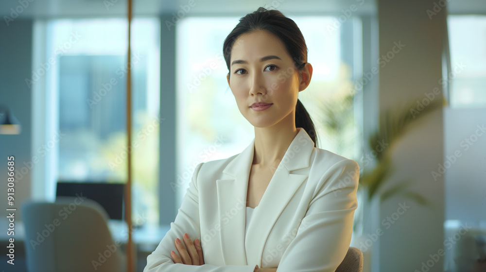 Confident Professional in Modern Office Environment with Arms Crossed and Face Obscured for Anonymity - Business and Corporate Concept. Confident Professional in Modern Office Environment with Arms Crossed and Face Obscured for Anonymity - Business and Corporate Concept.