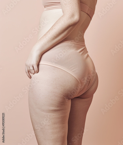 Obraz na płótnie Female plus size hips with cellulite