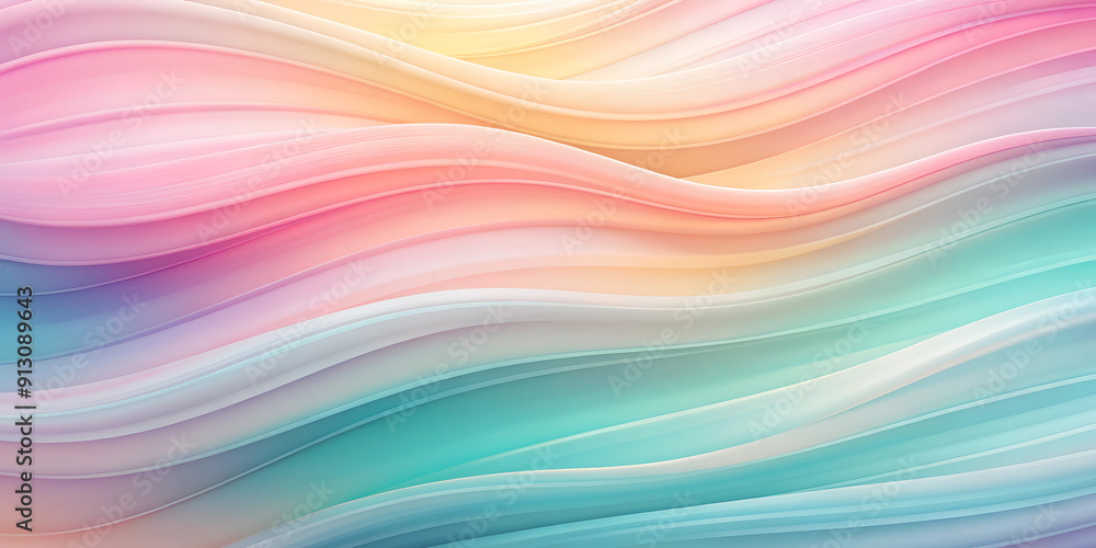 Obraz premium abstract background with illusion gradients flow waves delicate pastel colors. High quality illustration