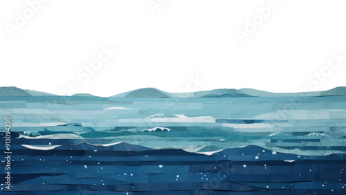 Fototapeta Naklejka Na Ścianę i Meble -  PNG Nature ocean sea tranquility.