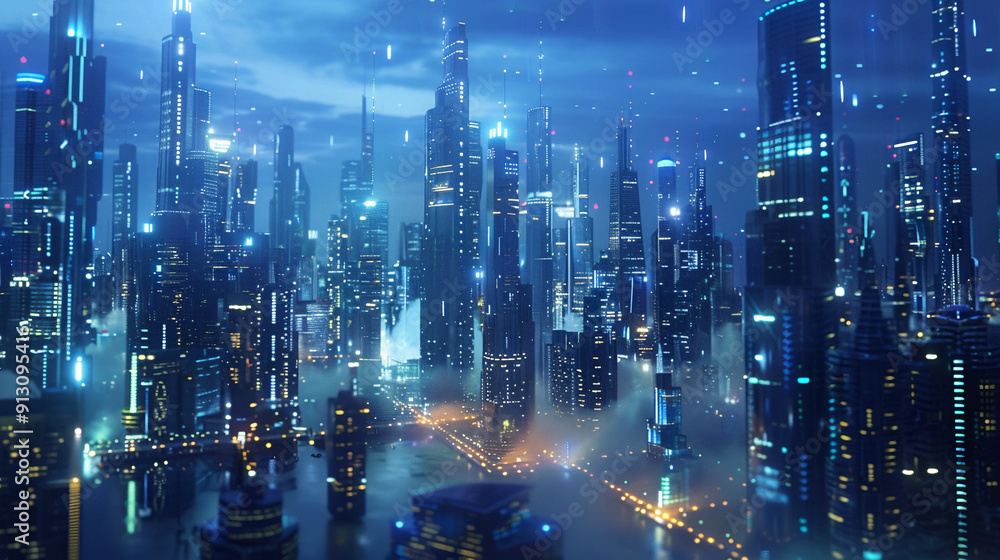 Smart city concept High-tech cityscape featuring innovative urban planning, sustainable energy, and advanced infrastructure Smart city concept High-tech cityscape featuring innovative urban planning, sustainable energy, and advanced infrastructure