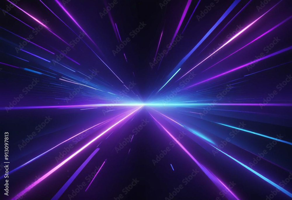 Fototapeta premium Abstract square technology dark blue purple gradient background with digital geometric shape and line 