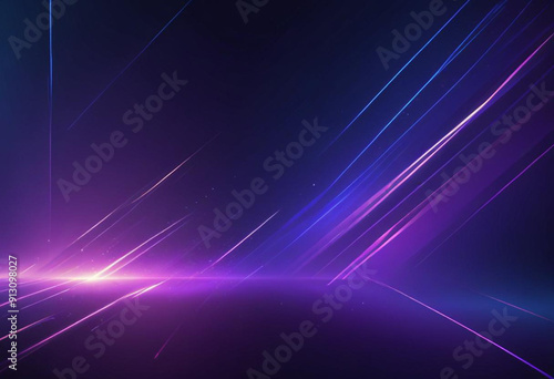 Abstract square technology dark blue purple gradient background with digital geometric shape and line 