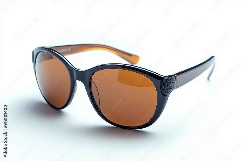 Pair of sunglasses sitting on a white surface Pair of sunglasses sitting on a white surface