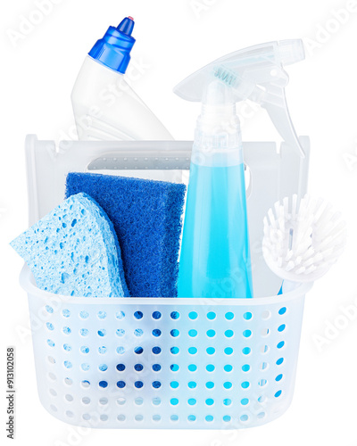 Cleaning supplies. Portable shower basket supply organizer with handle. Plastic bucket tool storage for bathroom, bedroom, kitchen, college dorm, under sink. Glass cleaner, spray bottle, sponge, brush