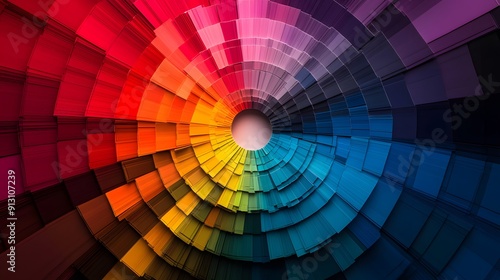 Displaying different color spaces such as RGB, CMYK, and HSL, demonstrating their unique characteristics and applications.
