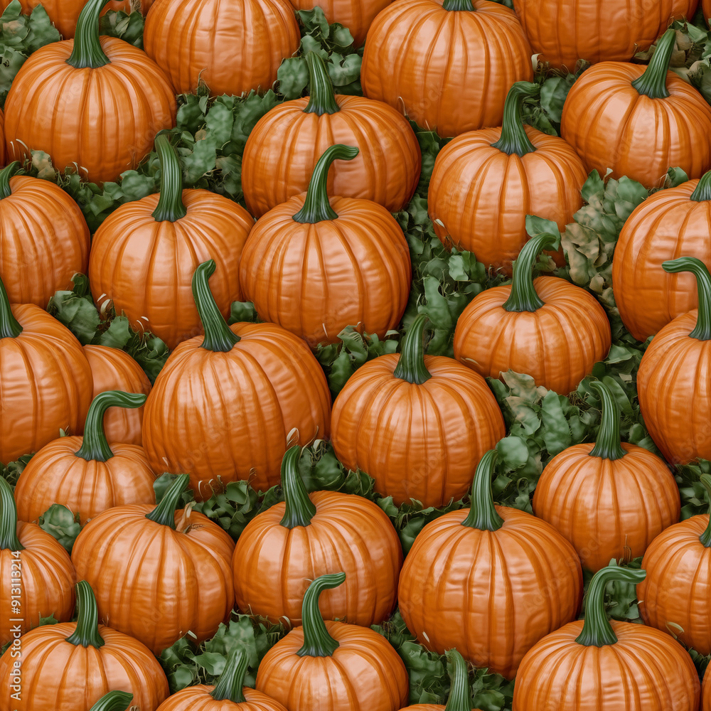 Seamless Pumpkin Texture Pattern Detailed and Repeating Autumn Design Seamless Pumpkin Texture Pattern Detailed and Repeating Autumn Design