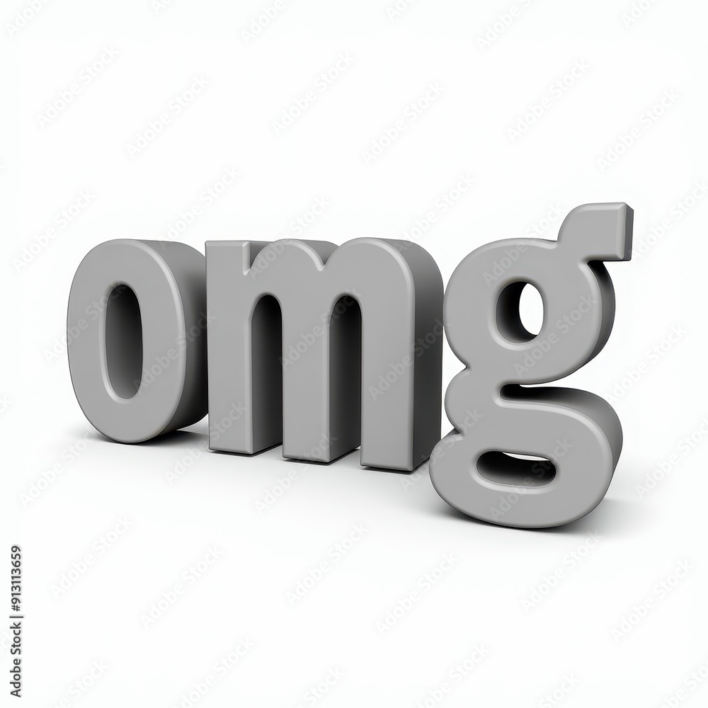 OMG 3D rendered text on isolated white background. Oh my god abbreviation word typography design. OMG 3D rendered text on isolated white background. Oh my god abbreviation word typography design.