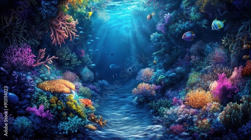 Fantasy Underwater World Wallpaper