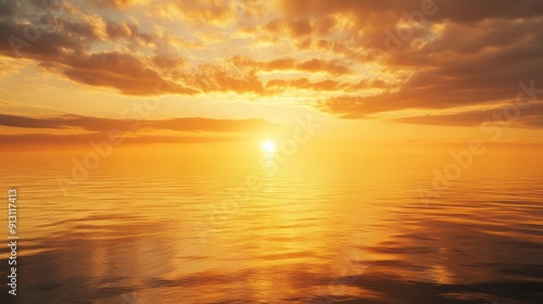 Golden Sunrise Over Ocean Wallpaper