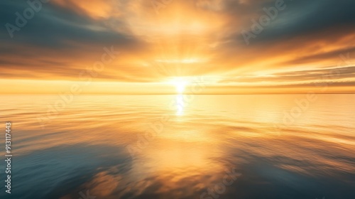 Golden Sunrise Over Ocean Wallpaper