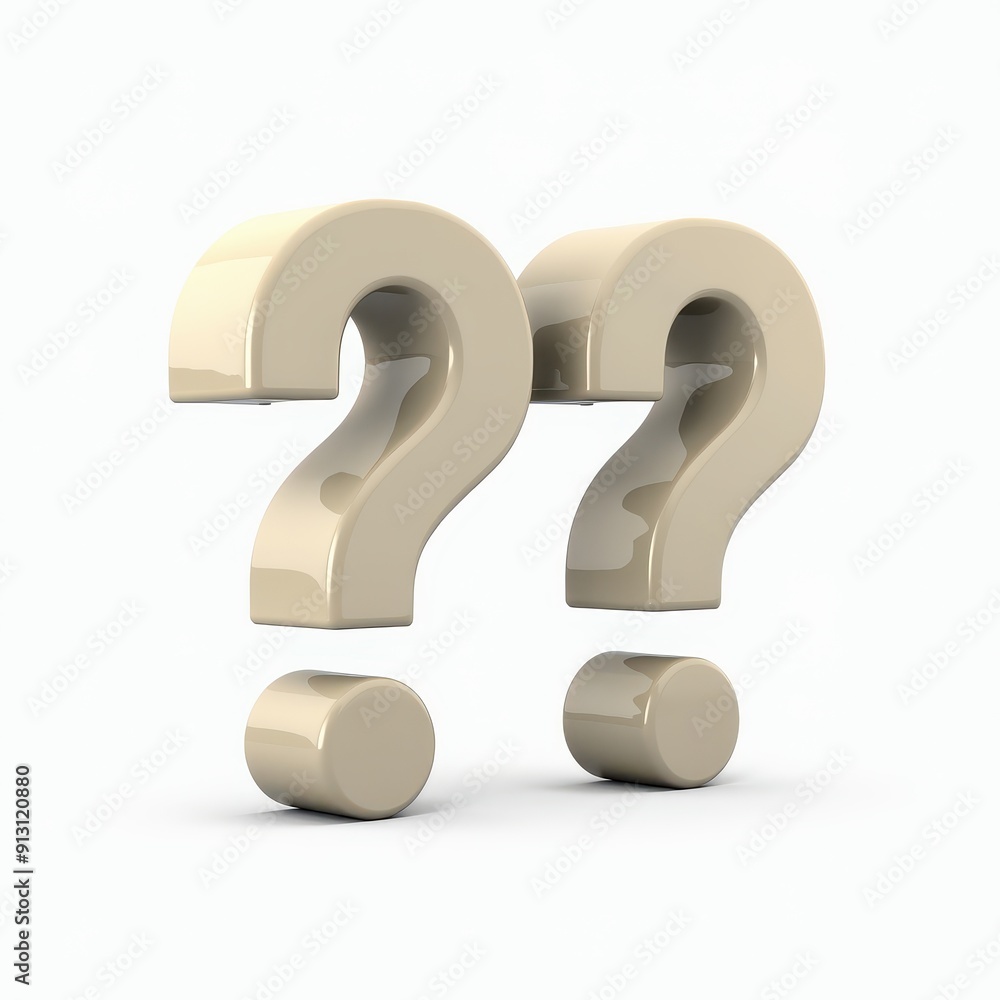 Question mark shaped 3D icon design. Ask, help, support concept symbol illustration. Question mark shaped 3D icon design. Ask, help, support concept symbol illustration.