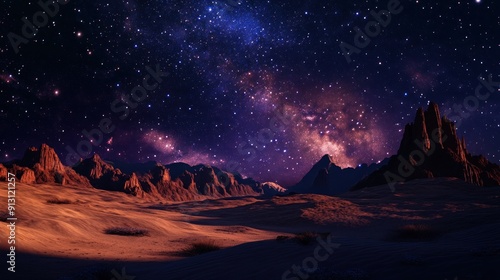 Mystical Desert Landscape Wallpaper