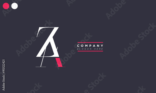 ZA Alphabet letters Initials Monogram logo 