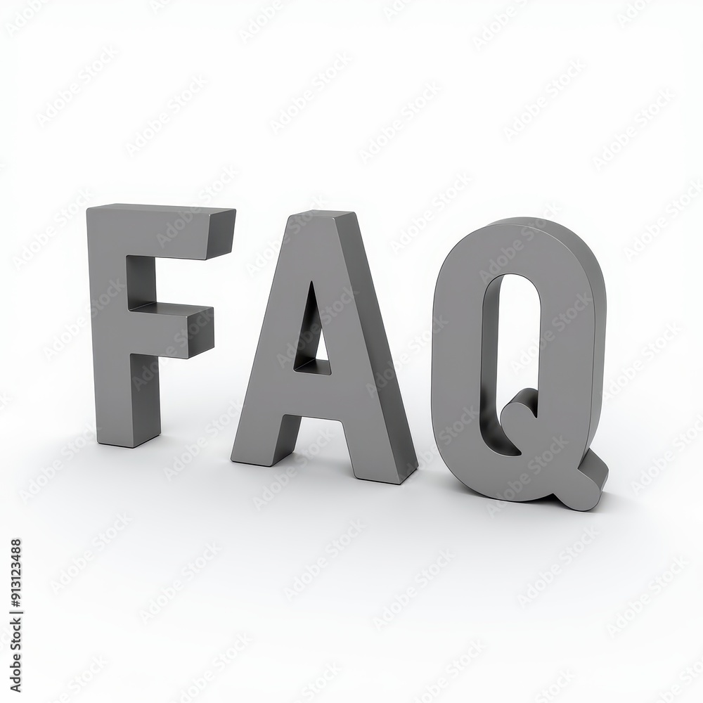 FAQ word, frequently asked questions, 3D rendered text illustration. Information, assistance, answer concept design. FAQ word, frequently asked questions, 3D rendered text illustration. Information, assistance, answer concept design.