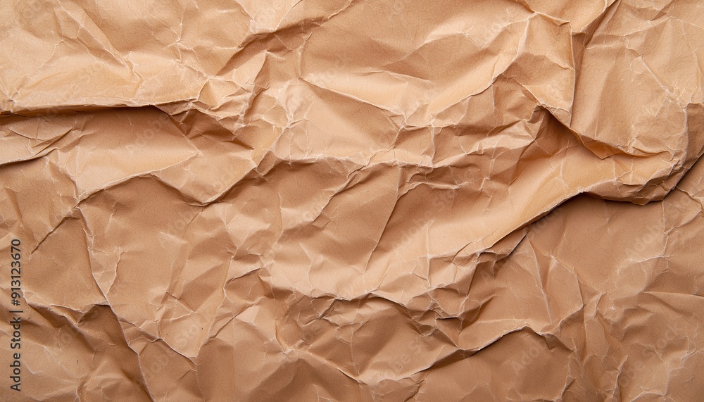 Abstract crumpled and creased recycle brown paper texture background full frame Abstract crumpled and creased recycle brown paper texture background full frame