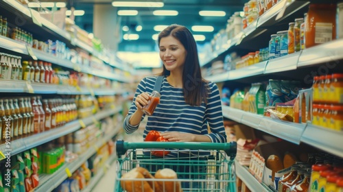 The woman in grocery store photo